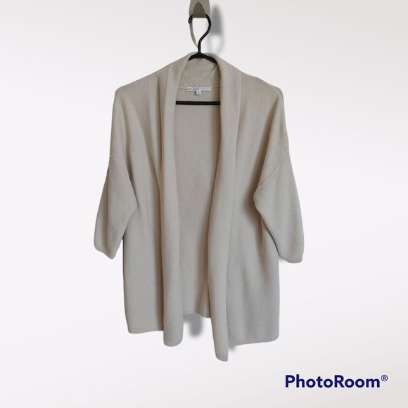 Beige Roll-Up Sleeve Cardigan - Picture 3 of 11
